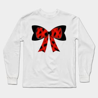 Red streaks bow Long Sleeve T-Shirt